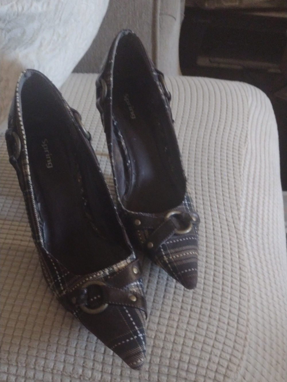 Heels $25 Size 9 Plaid Pattern